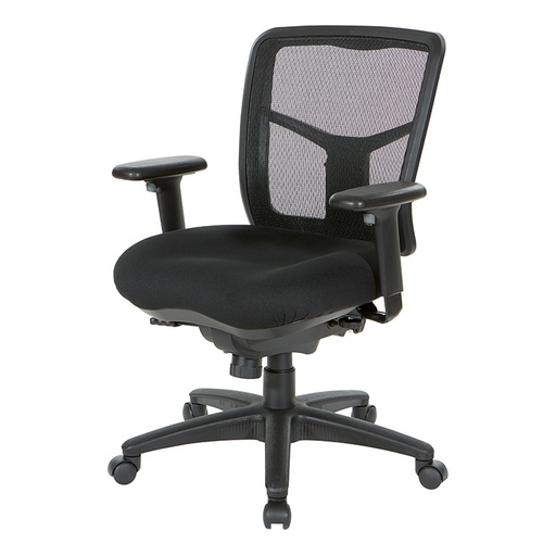 [92893-30] Mid Back Mesh Back Multi Function Task Chair - Black