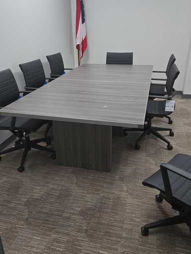 [s2-ct96] Euroline Rectangle Conference table 4'x8' Samoa Grey
