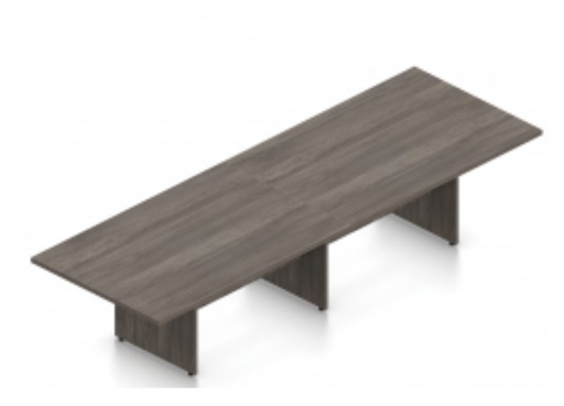 [s2-ct144] Euroline Rectangle Conference table 4'x12' Samoa Grey  