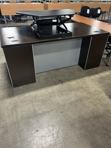 Teknion Single Ped Desk - Mocha