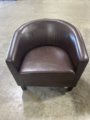 [PAC51-R105] Arm Chair - Brown Vinyl