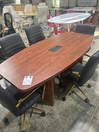 6ft Cherry Boat Shape Conference Table