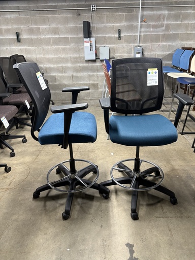 Sit on it Focus Multi Function Blue Seat Mesh Back Stool