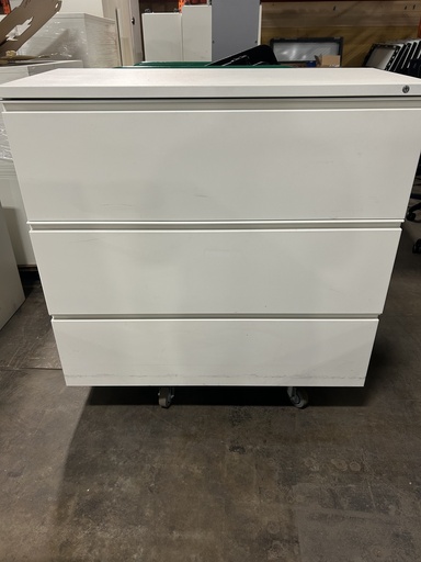 Herman Miller 42" 3 Drawer Lateral - White