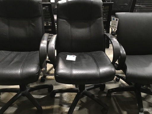 Black Vinyl Single function Conference Chair