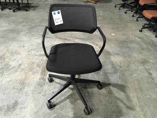 Steelcase Blk Seat and Blk Mesh Back Conference Chair