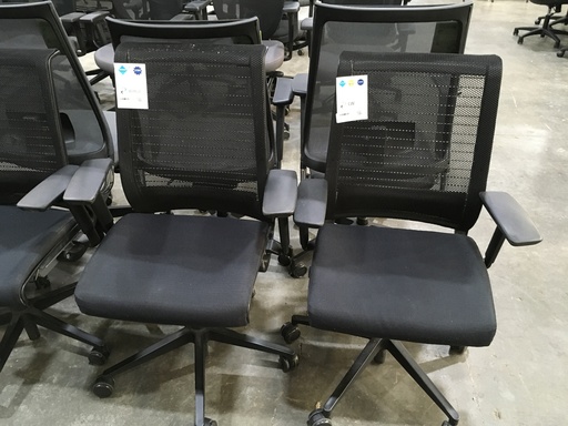 Steelcase Think Chair Black w/Mesh Back w/Adj arms