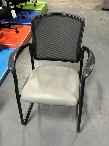 Black Side Chair w/Grey Seat