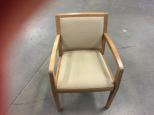Maple Frame Tweed Fabric Side Chairs     