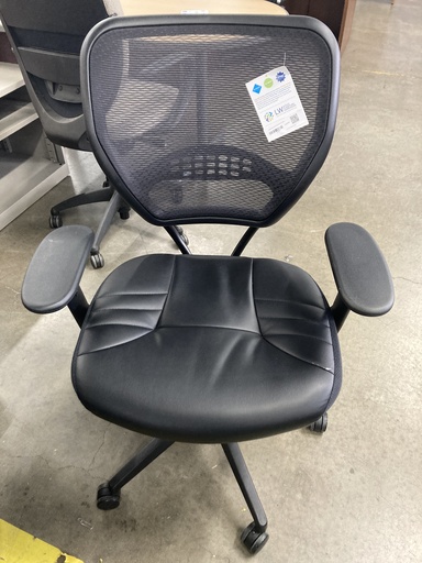 Mesh Back, Black Vinyl Seat Task Chair  