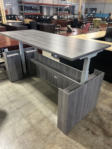 36" x 72" Sit to Stand w/Memory - Gray