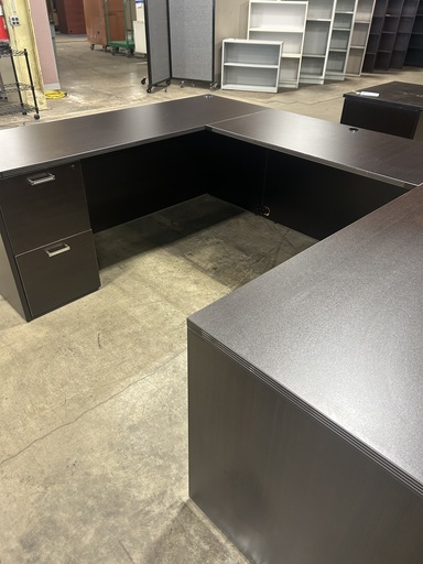 36x72x108 U Shape Bow Front - Espresso/Mocha