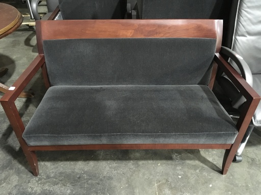 Reception Bench Black Fabric 48" (Frost Brown)
