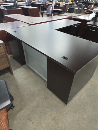 DSI 36x72L L desk 48" return Walnut