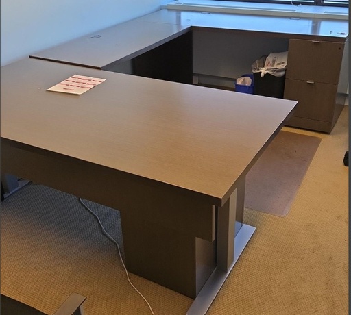 36x72 Grey Height Adj u group w/ mobile ped