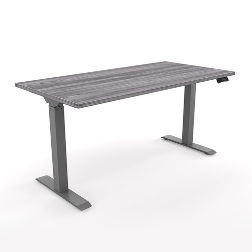 [IW3060.SG.F.NG] iRize Standing Desk, 30″ x 60″ – Fluted Edge Top Gray & Gray