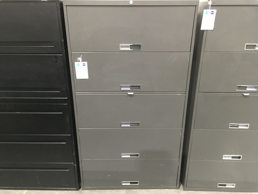5 Flip Drawer Medical File Dark Grey 