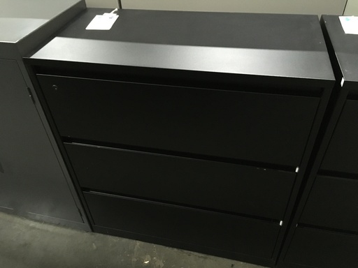 3 Drawer Lateral File Black 36"