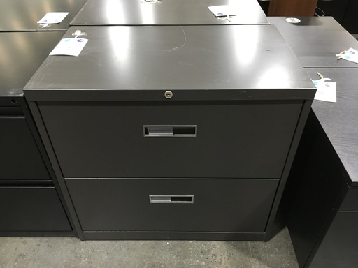 2 Drawer Lateral File Dark Grey 30"