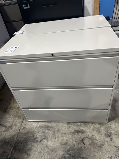 42" Uline - 3 Drawer Lateral Cabinet - Putty