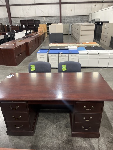 36x72 Double Ped Traditional Desk