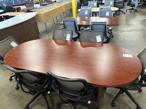 8ft Racetrack Conference Table (Cherry) 