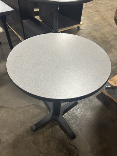 36" Hon Round Table - Light Gray w/Dark Base 