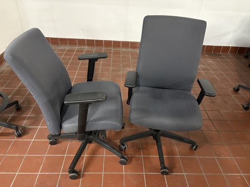 Hon Ignition Midback Charcoal fabric work chair, syncro tilt, seat slide, & independent back angle,