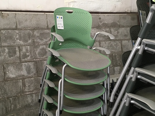 Green Capri Herman Miller Stack Chairs