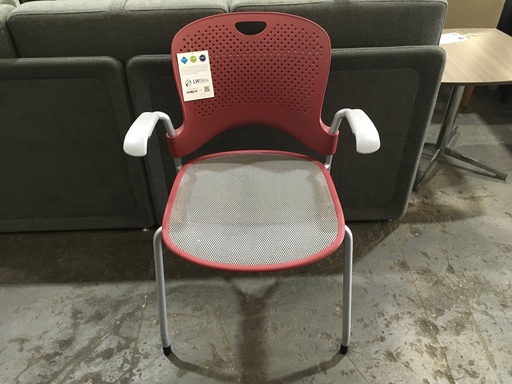 Red Capri Herman Miller Stack Chair