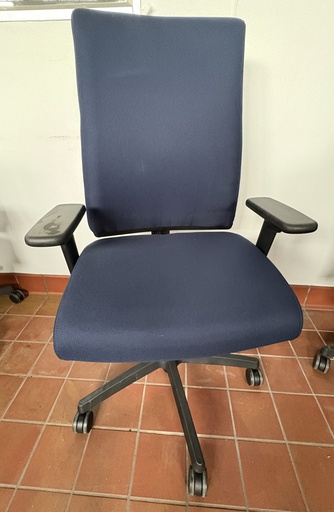 Hon Ignition Midback NAVY fabric work chair, syncro tilt, seat slide, & independent back angle