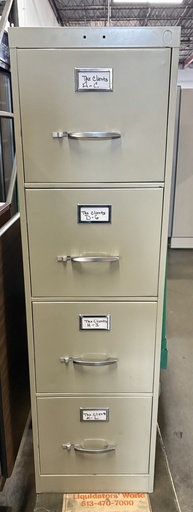 4 Drawer Vertical File, Putty, Letter width