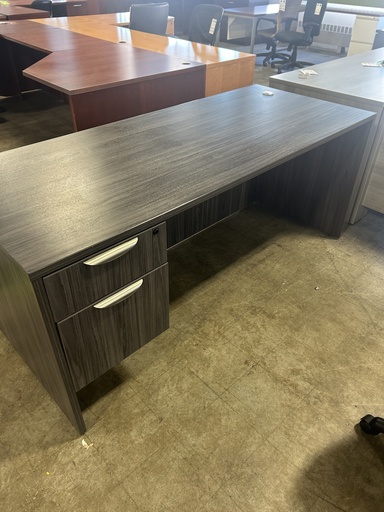 30x71 Single Ped Desk - Gray 