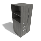 Sunline Custom: RIGHT HAND- 53" Black Laminate Wardrobe