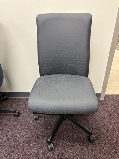 Hon Ignition Midback Charcoal fabric work chair, syncro tilt, seat slide, & ind. back angle, armless
