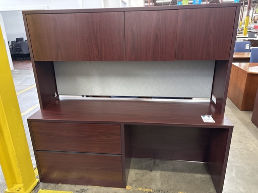 24x72 Credenza w/Hutch (Mahogany)