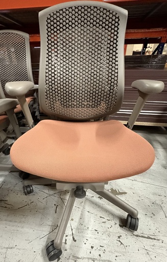 Herman Miller V2 Celle Task Chair -Burnt Orange FABRIC Seat,  adj arms  
