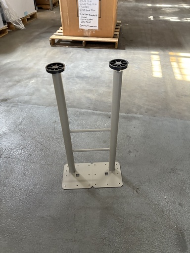 24"deep H leg, white, light tone