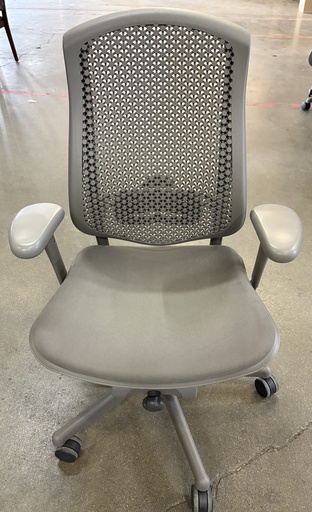 Herman Miller V1 Celle Task Chair Greige MESH Seat, Adj Lumbar, adj arms   