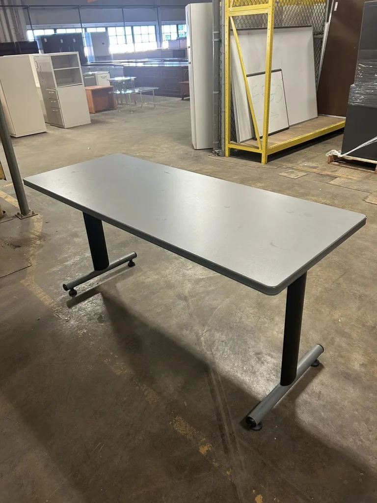 24x60 Training Table - Light Gray w/Dark Gray Base | LW Office ...
