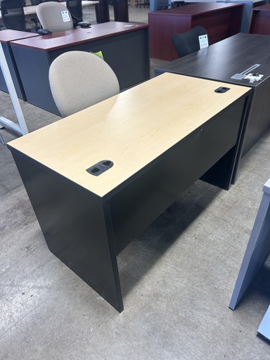24x48 Hon Desk Shell - Black & Light Oak