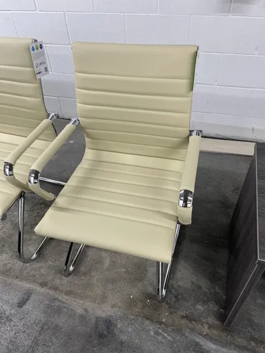 [6041-82T] Pantera Tan Guest Chair, Chrome frame 