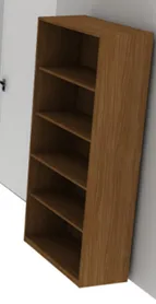 [VST3672BC-WLH    JSI] Vision 15 1/2d x 36w x 72h 5-Shelf Bookcase, Walnut Heights Chassis