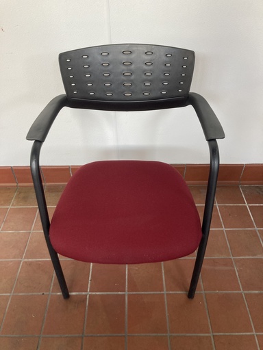 Stacking Side Chair Black and Red