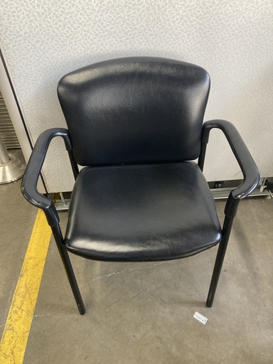 Black Vinyl Stacking Chair