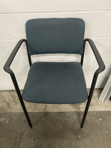 Green Diamon Pattern Stacking Chair