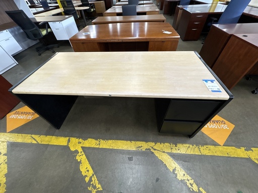 30x70 Steelcase 9000 Single File Desk Blonde