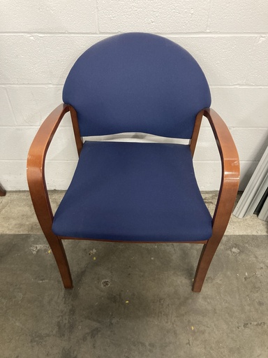 Blue Side Chair Cherry Frame 
