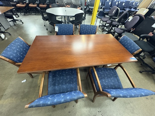 Rectangle conference table, 36" x 72" Lt Walnut veneer