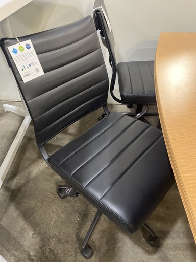 Black Armless Conference Chair
